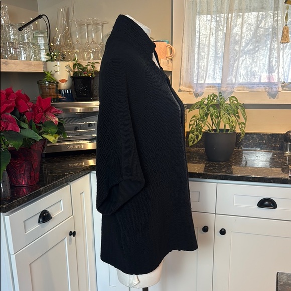 Eileen Fisher Black Open Front Cardigan - Picture 5 of 8